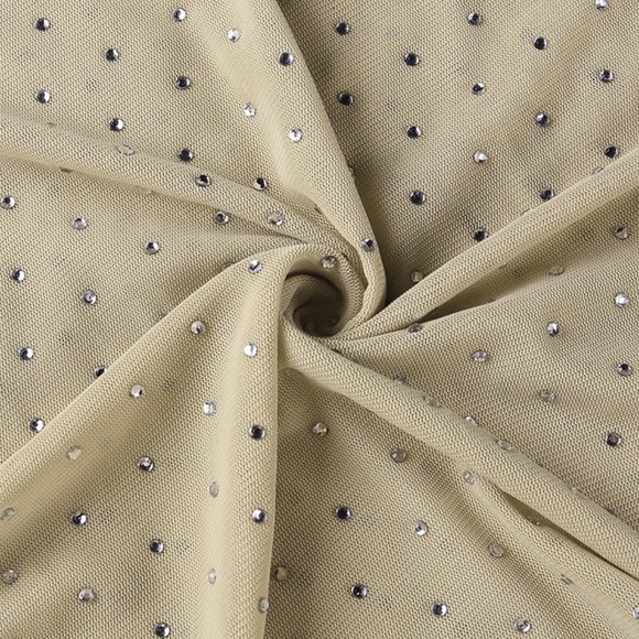 Canary Islands Beach Sparkle Rhinestone Getaway Mini Nude Bikini Coverup - Picture 6 of 11